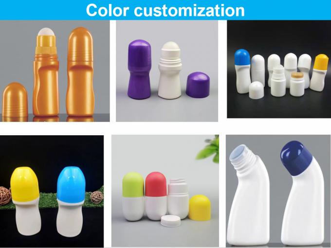 50ml HDPE Plastic Roll on Deodorant Bottle Roller Fragrant Body Bottle Plastic Roll on Antiperspirant Bottle