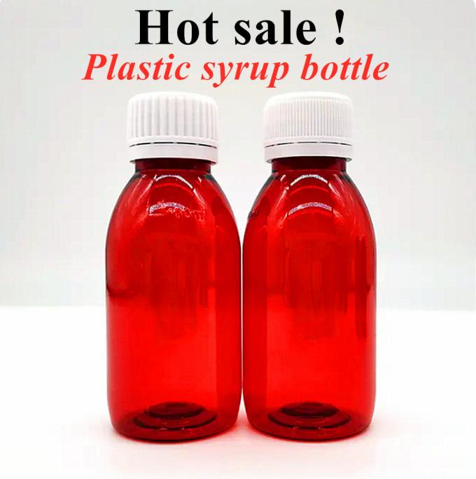 Hot Sale 100ml 120ml 150ml Pet Round Medicine Cough Syrup Bottle with CRC Caps