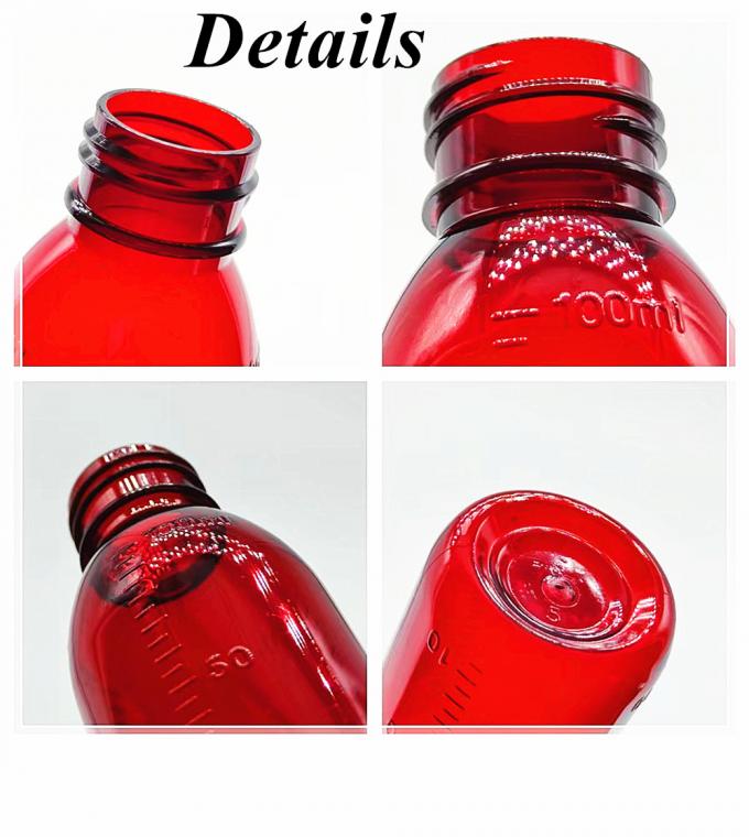 Hot Sale 100ml 120ml 150ml Pet Round Medicine Cough Syrup Bottle with CRC Caps