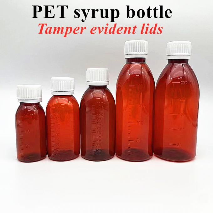 3oz 4oz 5oz Fluid Round Medicine Bottle Container Pet Plastic Empty Syrup Cough Bottle