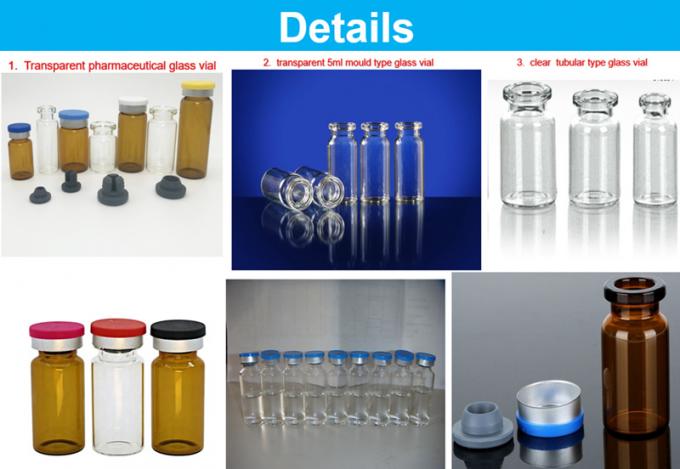 5ml 10ml 20ml Amber Transparent Empty Glass Vial for Pharmaceutical Liquid Powder