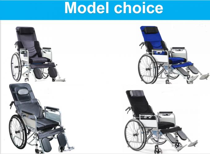 Hot Sale Manual Adjustable Lightweight Aluminum Alloy Toilet Foldable Wheelchair for Disabled People