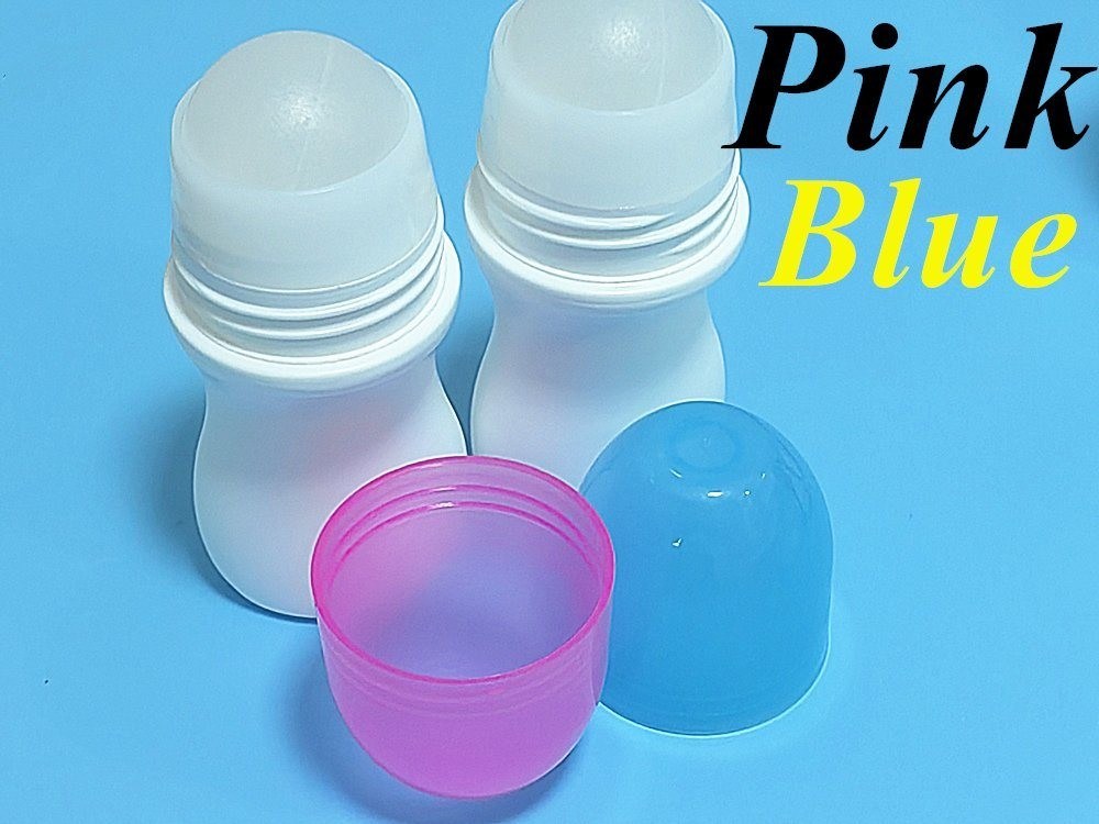 Curved Shape Round Bottom portable Black Lip Tint Roller Bottle Perfume Container palm body odor underarm Roll on bottle