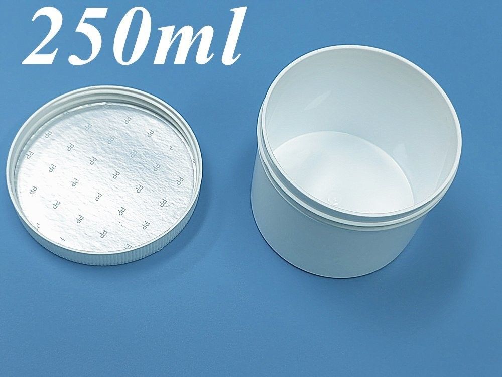 فم واسع 150g 250g 500g 1000g أبيض أسود أزرق مرطب الشفاه حاوية مسح فارغة مستديرة PP مرهم بلاستيكي وعاء تجميل