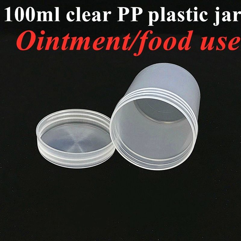 فم واسع 150g 250g 500g 1000g أبيض أسود أزرق مرطب الشفاه حاوية مسح فارغة مستديرة PP مرهم بلاستيكي وعاء تجميل