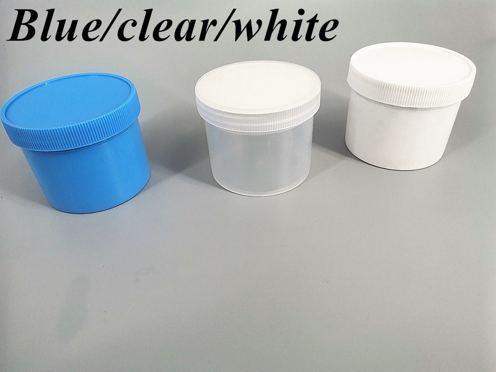 250ml 8oz 500ml 950ml 1000ml PP مكياجات بلاستيكية شفافة شفافة بيضاء وعاء مرهم بلاستيكي قنينة كريم مع غطاء المسمار