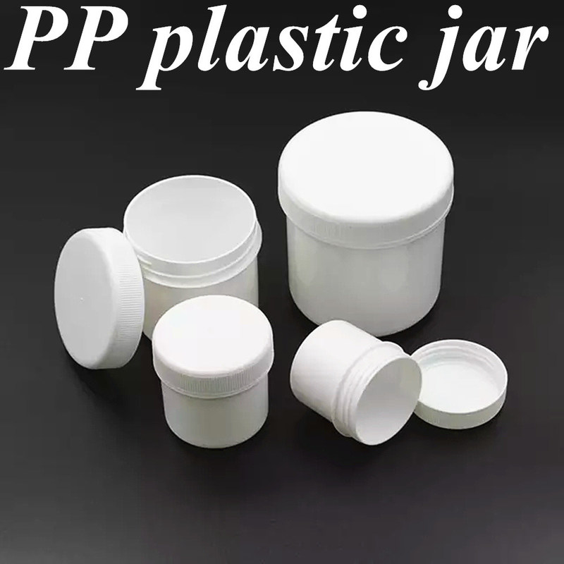 250ml 8oz 500ml 950ml 1000ml PP مكياجات بلاستيكية شفافة شفافة بيضاء وعاء مرهم بلاستيكي قنينة كريم مع غطاء المسمار