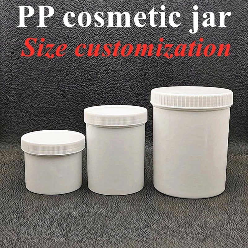 150 مل 250 مل 500 مل أبيض أسود أزرق أحمر فم واسع كريم جرة تجميل PP جرة تجميل زجاجات بلاستيكية مرهم جرة كريم