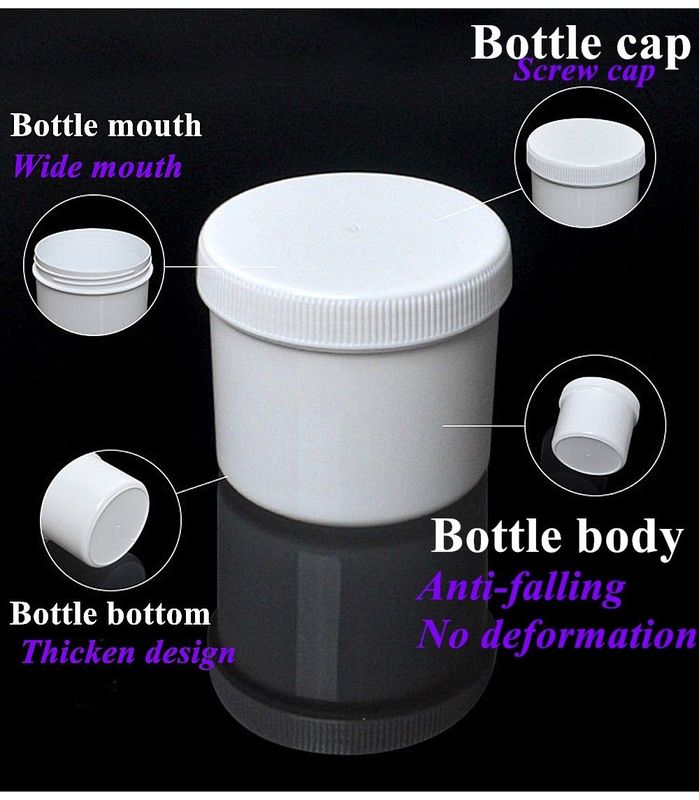 شفافة شفافة واسعة الفم 250ml 500ml PP بلاستيكي زجاجة تجميل تجميل التعبئة والتغليف الشعر الشمع الجسم غسيل زجاجة تجميل