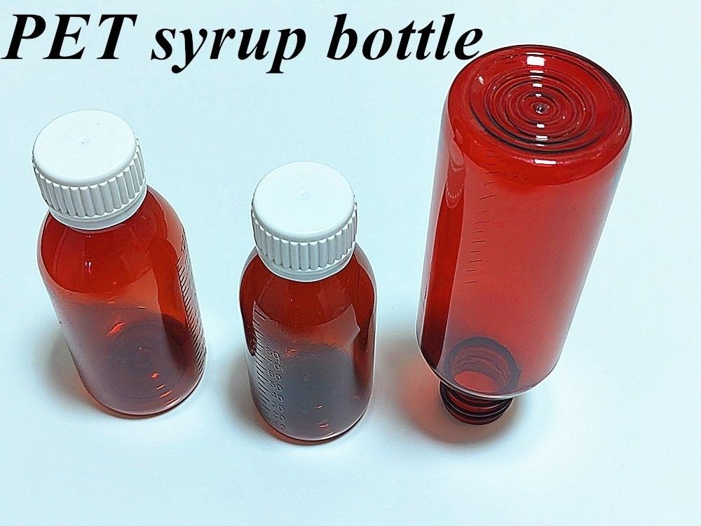 100 مل 120 مل من السائل الفموي للحيوانات الأليفة الحاوية لـ Amber Cough Syrup الحاوية Amber Empty Cough Syrup الزجاجة مع غطاء Ropp