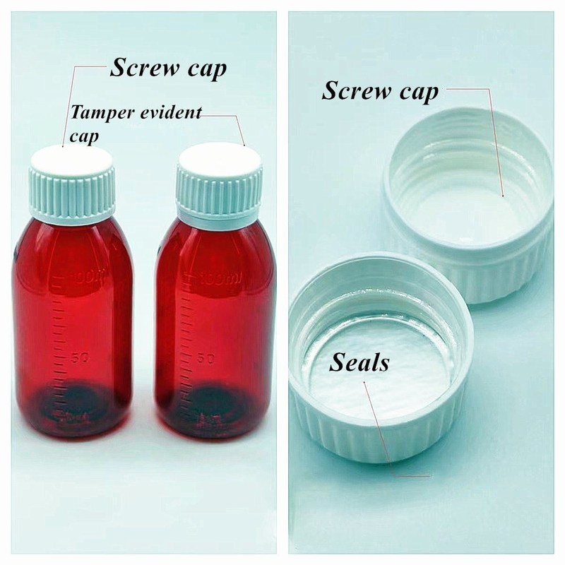 3 أوقية 4 أوقية 5 أوقية الحيوانات الأليفة الفارغة شراب السعال الزجاجة الفموية مسحوق تعليق سائل الزجاجة البلاستيكية مع غطاء مضاد للتلاعب