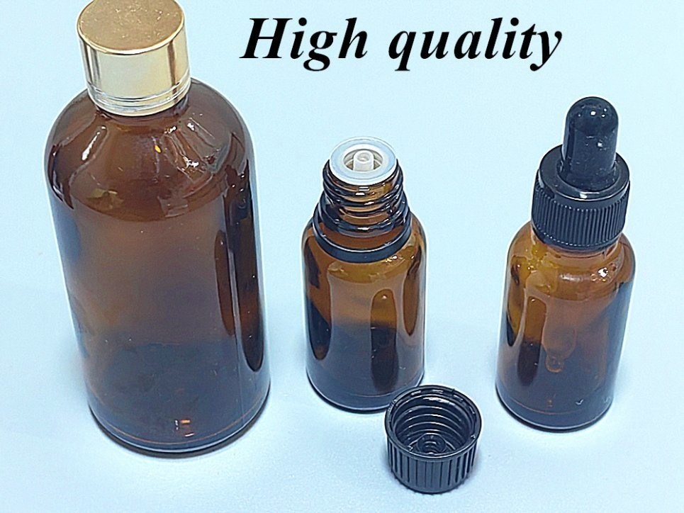 30 مل 50 مل 60 مل 100 مل زيوت الشعر المصل زيت اللحية اللون البنفسجي البني الفارغ الزيت الأساسي المستديرة الزجاجية زجاجة قطرة