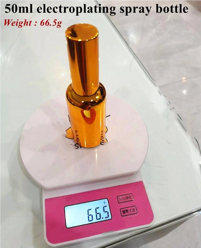30 مليليتر 50 مليليتر الطلاء الكهربائي الذهبية الفضة الزجاج رشاش مستحضرات التجميل الزجاجة الذهبية مستحضرات التجميل زجاجة الزيت الأساسي