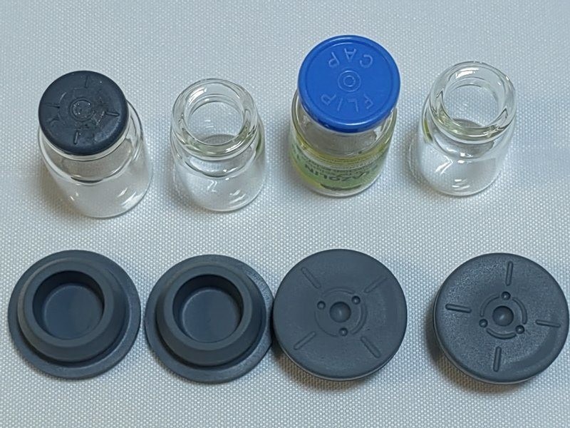 13mm 20mm 28mm 32mm زجاج سيليكون طبي رمادي إغلاق أقراص الحقن الصيدلانية