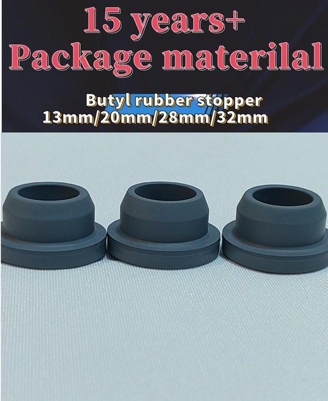 13mm 20mm 28mm 32mm زجاج سيليكون طبي رمادي إغلاق أقراص الحقن الصيدلانية