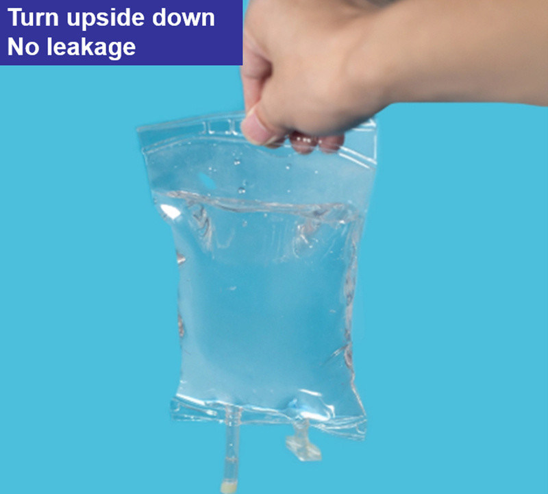 كيس التسريب الـ PVC 100ml 250ml القابل للإستخدام مرة واحدة كيس IV شفافة طبي كيس التسريب الـ PVC الفارغ لـ سلالة ملحية طبيعية للجلوكوز