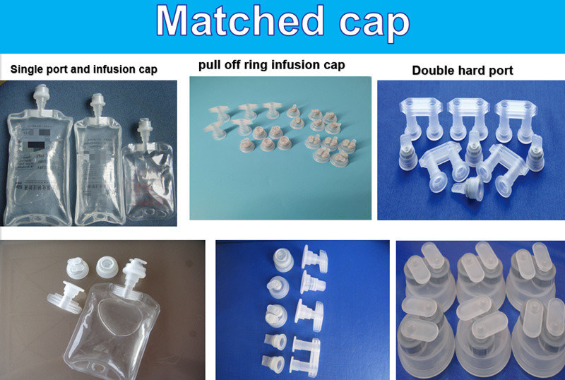 كيس التسريب من باب واحد 100 مل 250 مل 500 مل 250 مل ماء معقم IV غير PVC كيس التسريب مع غطاء اليورو