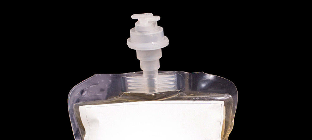 32 ملم زجاجة التسريب الطبي غير PVC كيس ناعم PP غطاء التسريب مزدوج قابلة للطي زجاجة التسريب الطبي غطاء PP