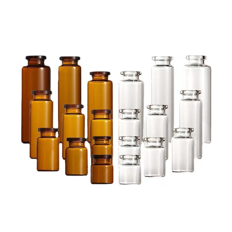 خالية 5ml 7ml 10ml الزجاجية الصيدلانية الصغيرة الزجاجية الزجاجية الصافية واضحة الطبية الزنجبلية الزجاجية الأنبوبية