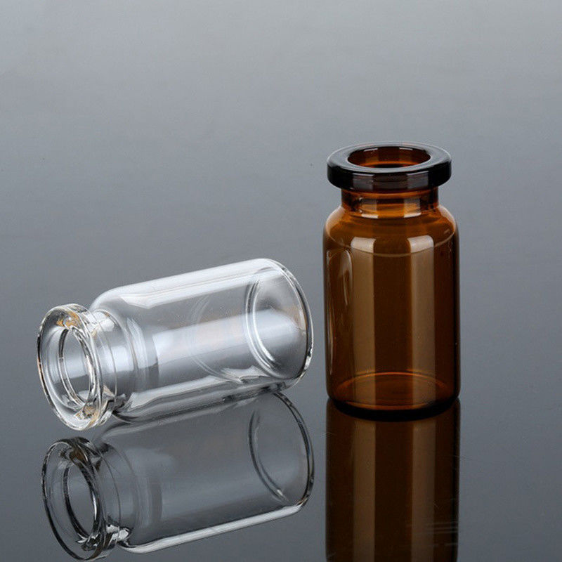 زجاجية عقيمة 5ml 7ml 10ml 20ml القارورة الزجاجية مع غطاء المطاط