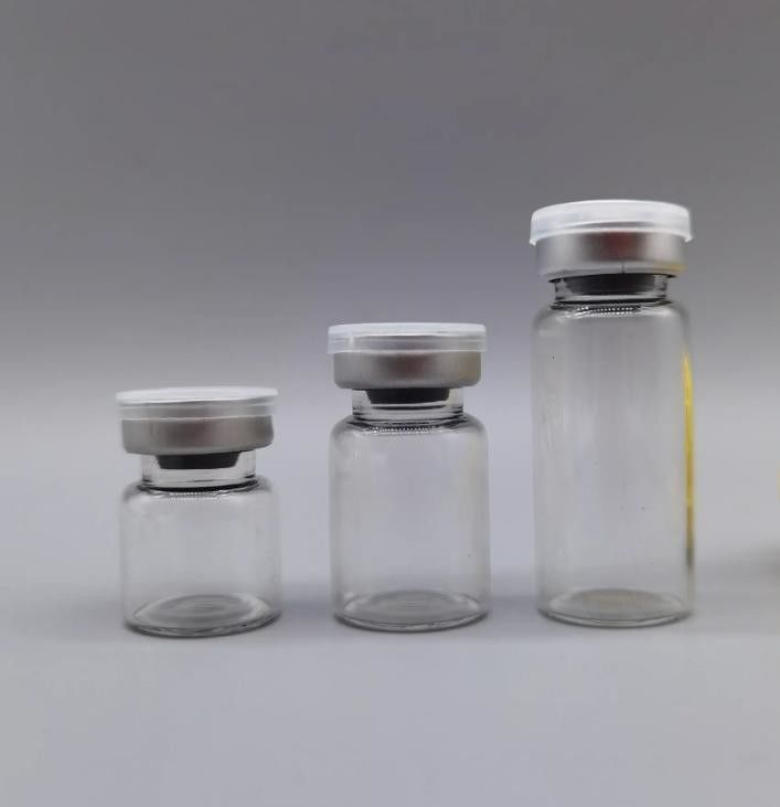 زجاجية عقيمة 5ml 7ml 10ml 20ml القارورة الزجاجية مع غطاء المطاط