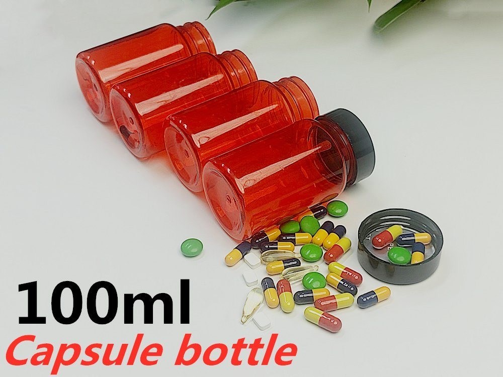 100 مل 150 مل زجاجة دوائية بي تي فيتامين كبسولة حبوب منع الحمل حبوب منع الحمل مكملات غذائية كبسولة بلاستيكية زجاجة دواء الرعاية الصحية