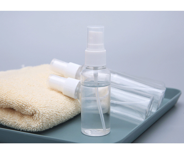 مستحضرات التجميل 30ml 50ml 60ml 100ml 120ml مستديرة فارغة بطاقة PET الضباب الدقيق زجاجة رش البلاستيكية للعطور الضباب الدقيق زجاجات رش