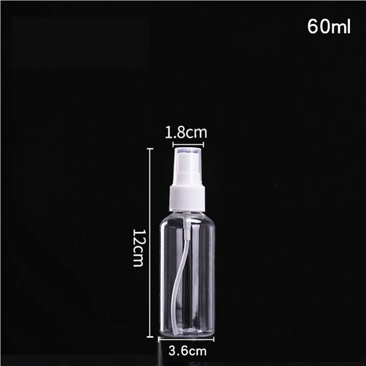 إعادة تعبئة الفارغ الأبيض الشفاف الرخيص الفارغ الشفاف 1 أوقية 50 مل 100 مل 120 مل الزجاجات البلاستيكية الكوزمية PET رذاذ الضباب