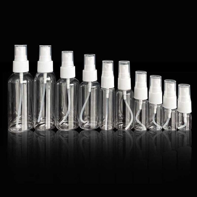 60 مل 120 مل 355 مل زرقاء مطهر يد بلاستيكي العناية بالبشرة شامبو رش زجاجة بي تي التجميلية شفافة زجاجات رش بلاستيكية