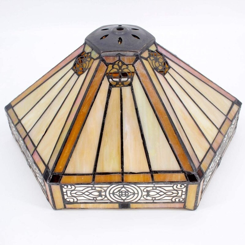 30 سم ستوديو هيكساجون ريترو غرفة نوم دافئة منزل مصباح ديكوري يدوي فن ملون زجاج تركي مصباح طاولة فاخر