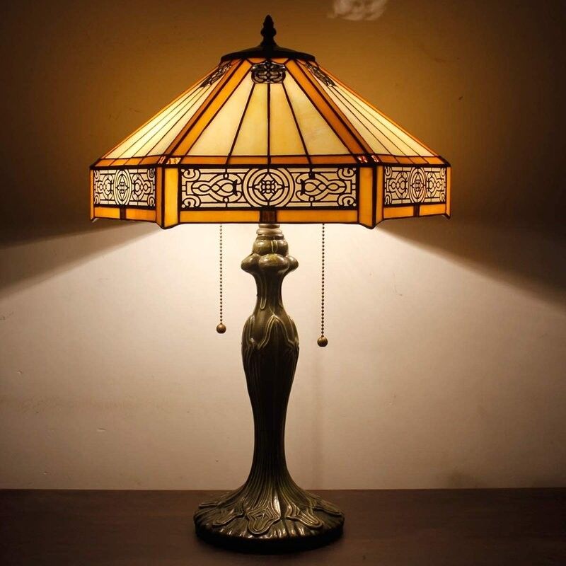 مصباح طاولة أوروبي 30 سم الفندق القديم بار غرفة النوم غرفة المعيشة غرفة نوم الفندق المصنوع يدويا مصباح طاولة زجاجي مصبوغ