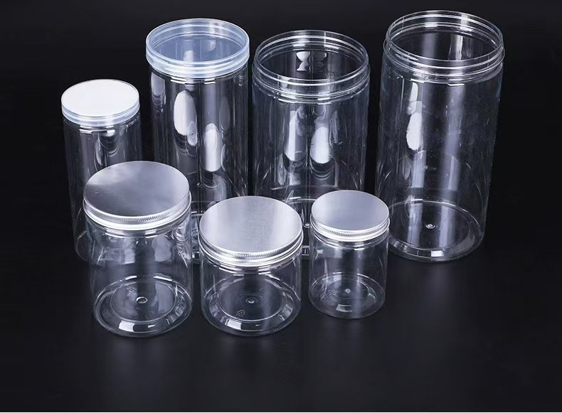 PET Plastic Honey Food Cream Cans Jars Household Clear Candy Biscuit Food Sealed Jars For Food Packaging