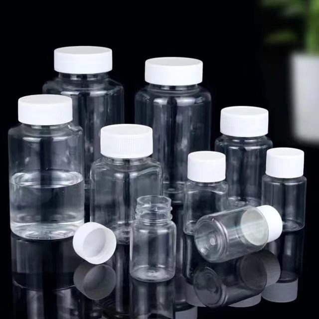30ml Empty Transparent Medicine Bottle Wide Neck Finish Plastic Vitamin Pill Tablet Capsule Bottle